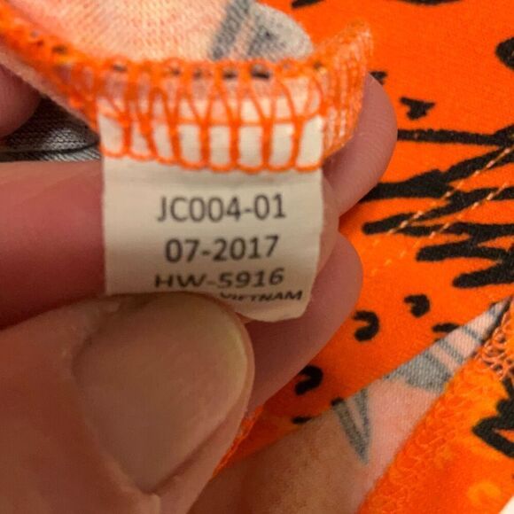 LuLaroe Halloween Perfect Tee, XXS. Orange with birds! - Picture 16 of 16